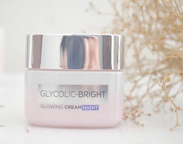 Review Loreal - Glycolic Bright Glowing Night Cream 